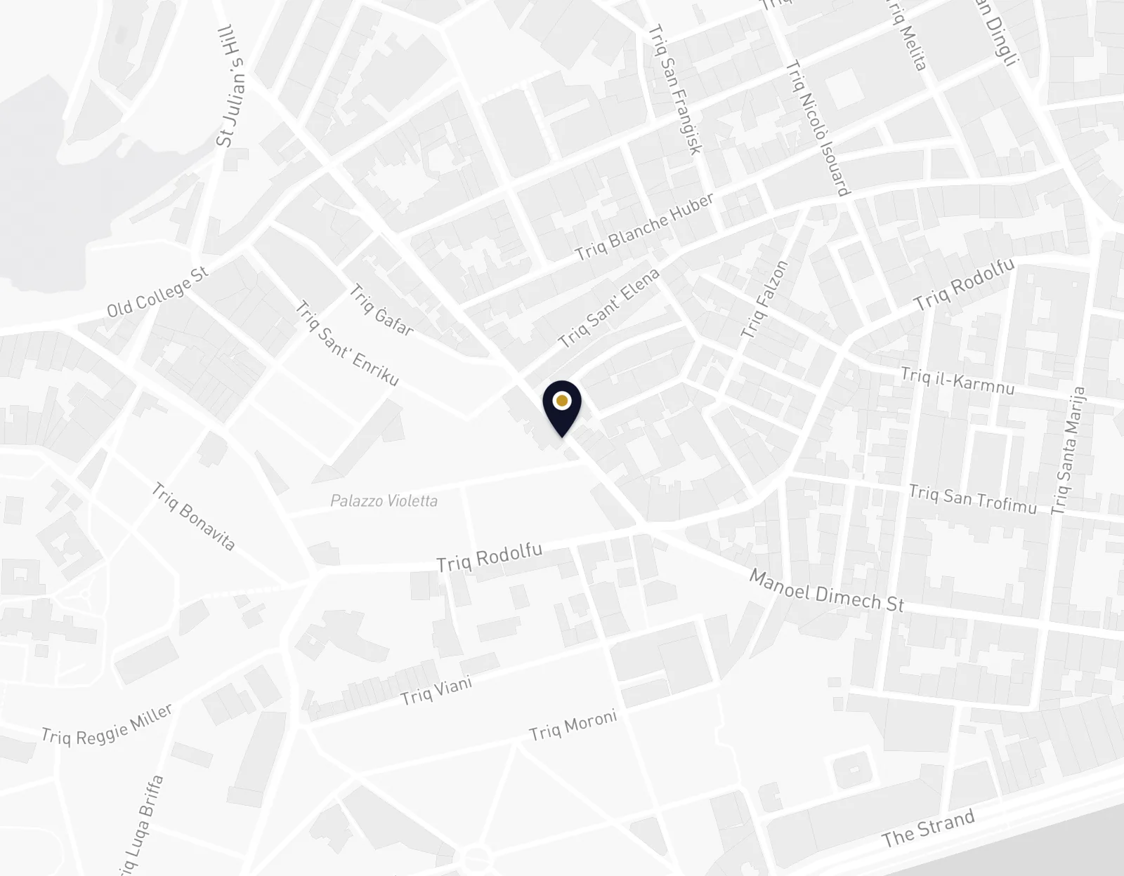 Map of Sliema showing Vintage Studio at 144 Triq Manwel Dimech
