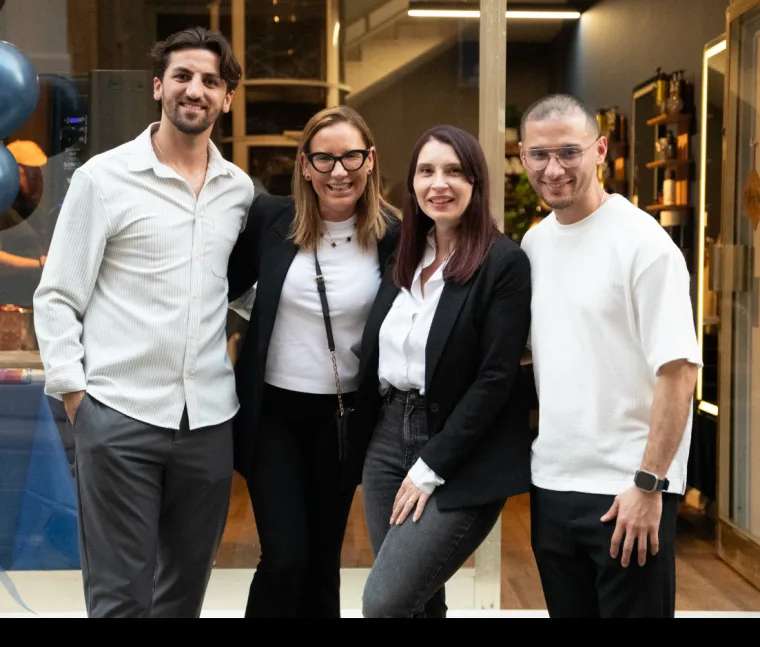 The Vintage Studio team in Sliema: Ciprian, Andreea, Osmel and Ida